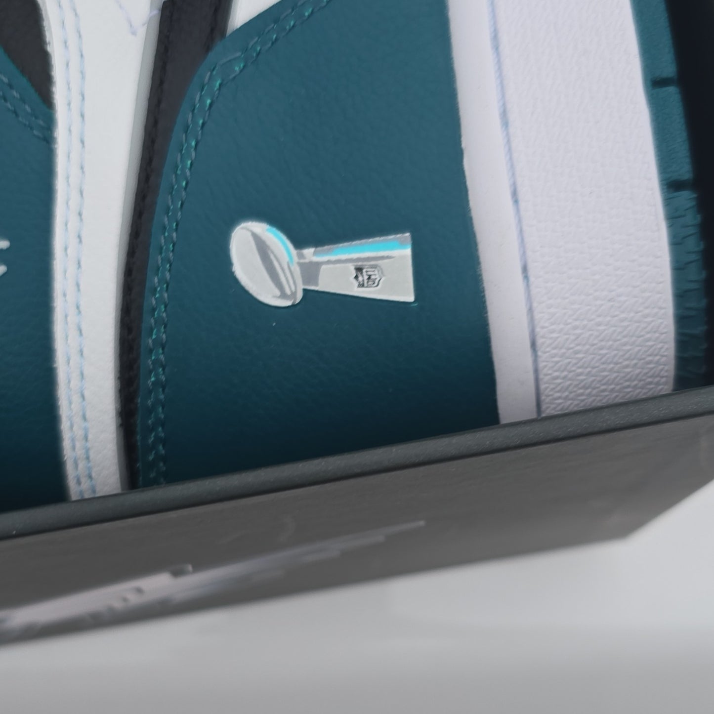 Reloaded Philadelphia Eagles High Top Leather Men's Sneakers Teal Black White