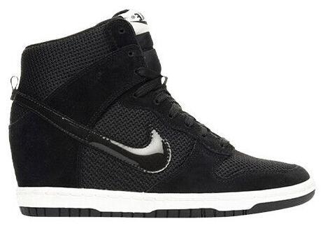 Nike Shoes Womens 7.5 Sneaker Black  Dunk Sky Hi Essential Hidden Wedge Heel 